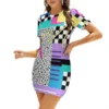 Memphis Pattern 110 - Retro 90s / 80s Short-Sleeved Dress elegant women's dresses for wedding elegant dress Dress