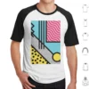 Abstract 80s Memphis Pop Art Style Graphics T Shirt Big Size 100% Cotton Background Pattern Memphis Geometric Pop Popart Pop
