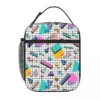 Funky 80s Eighties Memphis Pattern Design Lunch Bags Bento Box Waterproof Lunch Tote Resuable Picnic Bags Cooler Thermal Bag