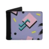 Memphis Pattern 22 Retro 90S 80S Personalized Men's Leather Wallet Credit Card Pouch Purse Memphis Pattern Palmtree Shapes